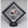 Grote Nijlpaard - Zwarte Display 11x11 met dieren sticker