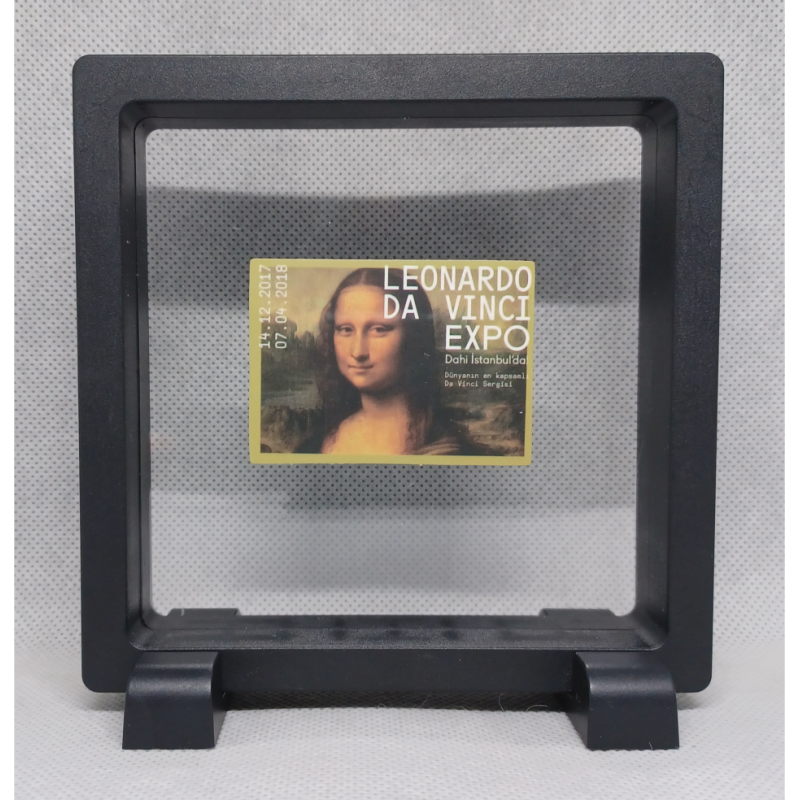 Mona Lisa Expo - Vierkante Zwarte Display 11x11 met sticker