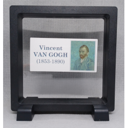 Vincent van Gogh - Vierkante Zwarte Display 11x11 met sticker