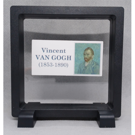 Vincent van Gogh - Vierkante Zwarte Display 11x11 met sticker