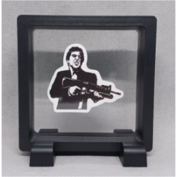 Scarface - Vierkante Zwarte Display 9x9 met gangsters sticker