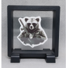 Gangster Panda - Vierkante Zwarte Display 9x9 met gangsters sticker