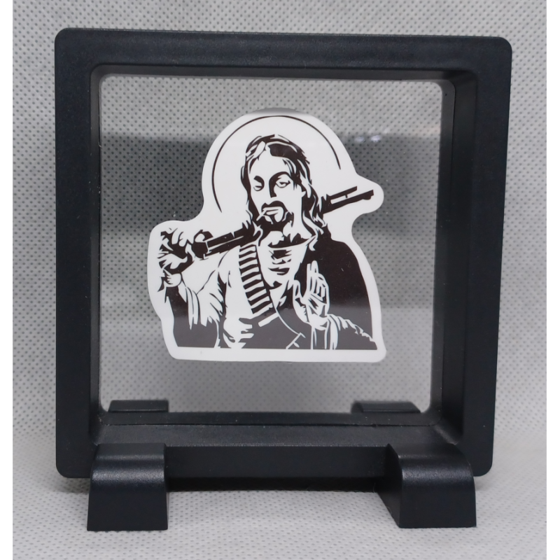 Holy Gangster - Vierkante Zwarte Display 9x9 met gangsters sticker