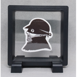 Dief - Vierkante Zwarte Display 9x9 met gangsters sticker