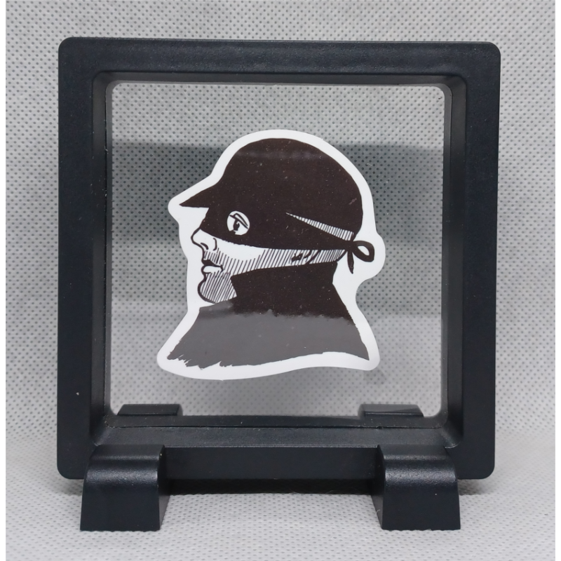 Dief - Vierkante Zwarte Display 9x9 met gangsters sticker