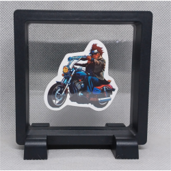 Rebel Biker - Vierkante Zwarte Display 9x9 met sticker