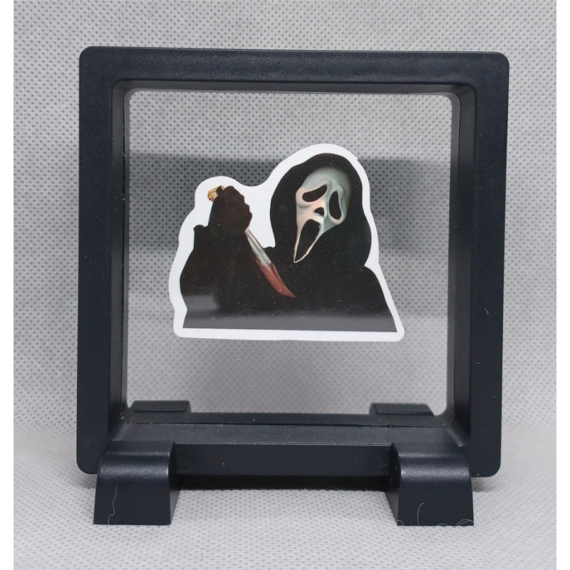 Ghostface - Vierkante Zwarte Display 9x9 met sticker