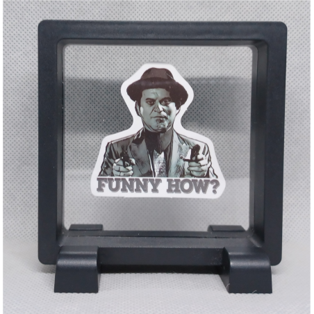 Funny How - Vierkante Zwarte Display 9x9 met sticker