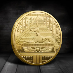 Munt - Gekleurde Anubis - Piramide - Weegschaal - Goud - 3