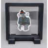 Gangster Face - Vierkante Zwarte Display 9x9 met sticker