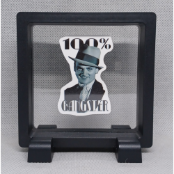 100% Gangster - Vierkante Zwarte Display 9x9 met sticker