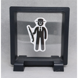 Gangster Smile - Vierkante Zwarte Display 9x9 met sticker