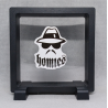 Homies Logo - Vierkante zwarte display 11x11 met homies sticker