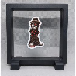 Clown No Arm - Vierkante zwarte display 11x11 met homies sticker