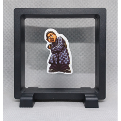 Stoere Homie - Vierkante zwarte display 11x11 met homies sticker