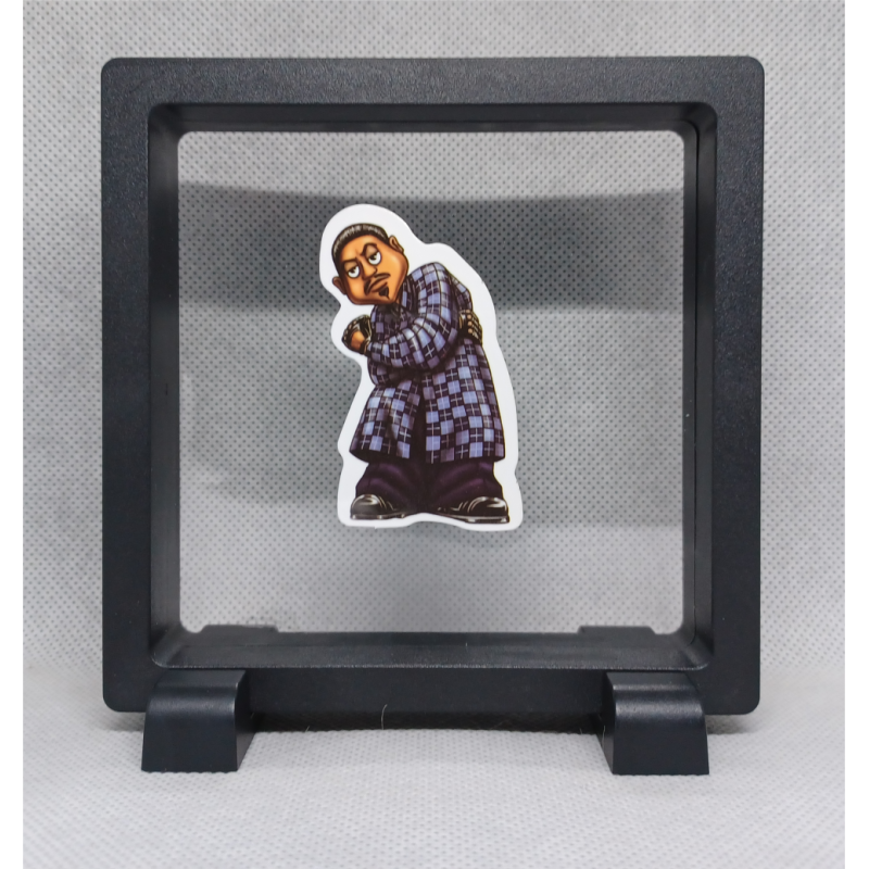 Stoere Homie - Vierkante zwarte display 11x11 met homies sticker