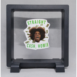 Straight Cash Homie - Vierkante zwarte display 11x11 met homies sticker