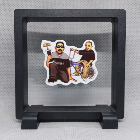 Homies Bike Pomp - Vierkante zwarte display 11x11 met homies sticker