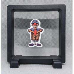 Rode Neus Clown - Vierkante zwarte display 11x11 met homies sticker