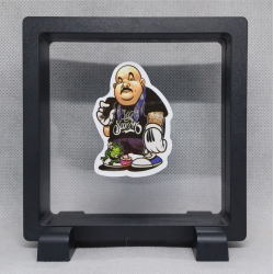 Muscle Homie - Vierkante zwarte display 11x11 met homies sticker