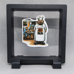 Chef Homie - Vierkante zwarte display 11x11 met homies sticker