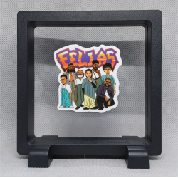 Fellas - Vierkante zwarte display 11x11 met homies sticker