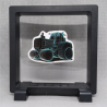 Grote Tractor - Vierkante zwarte display 11x11 met neon sticker