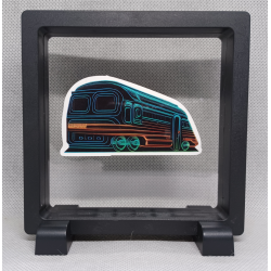 Tour Bus - Vierkante zwarte display 11x11 met neon sticker