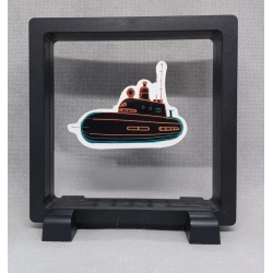 Submarine - Vierkante zwarte display 11x11 met neon sticker