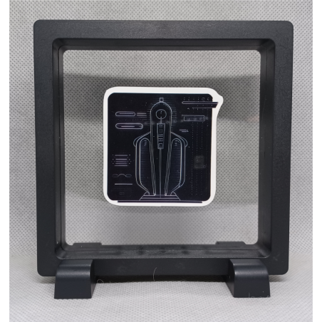 Sci Fi Sign - Vierkante zwarte display 11x11 met neon sticker