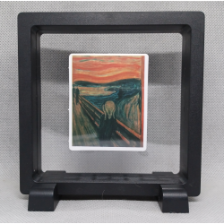 The Scream - Vierkante Zwarte Display 11x11 met museum sticker