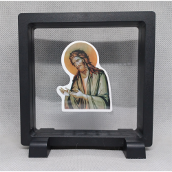 Jesus - Vierkante Zwarte Display 11x11 met museum sticker