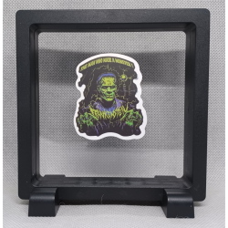 The Man Frankenstein - Vierkante Zwarte Display 11x11 met sticker