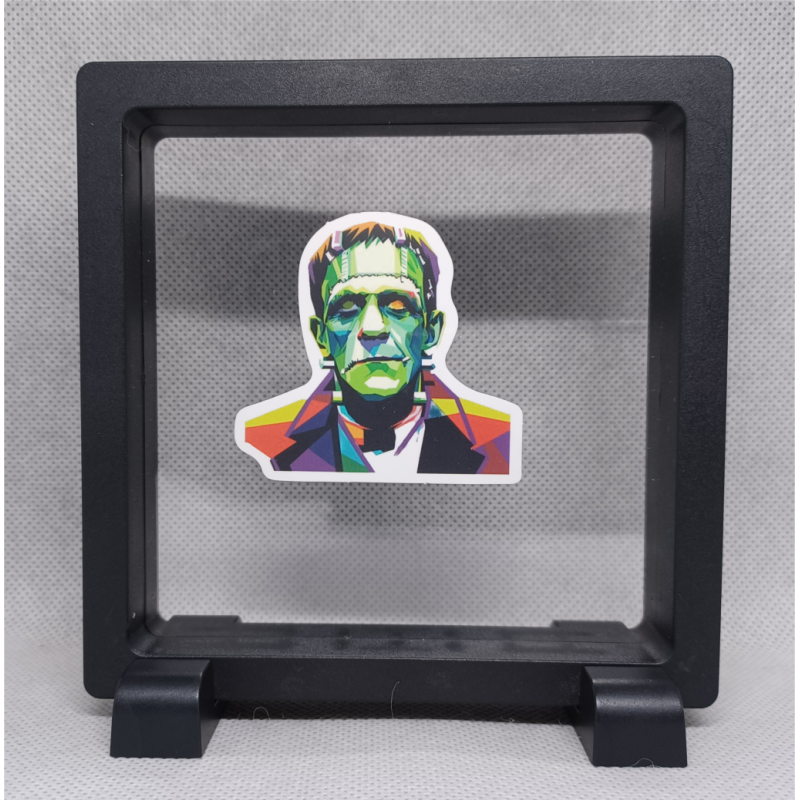 Kleurige Frankenstein - Vierkante Zwarte Display 11x11 met sticker