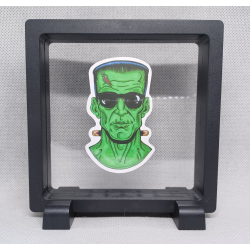 Stoere Frankenstein - Vierkante Zwarte Display 11x11 met sticker