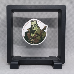 Frankenstein De Held - Vierkante Zwarte Display 11x11 met sticker