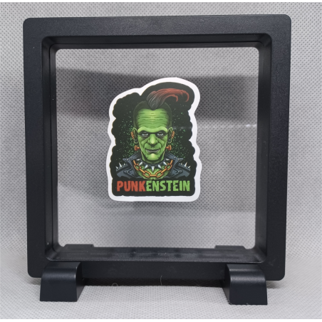 Punkenstein - Vierkante Zwarte Display 11x11 met Frankenstein sticker