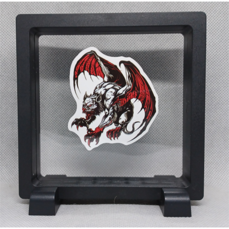 Dark Gargoyle - Vierkante Zwarte Display 11x11 met nacht sticker