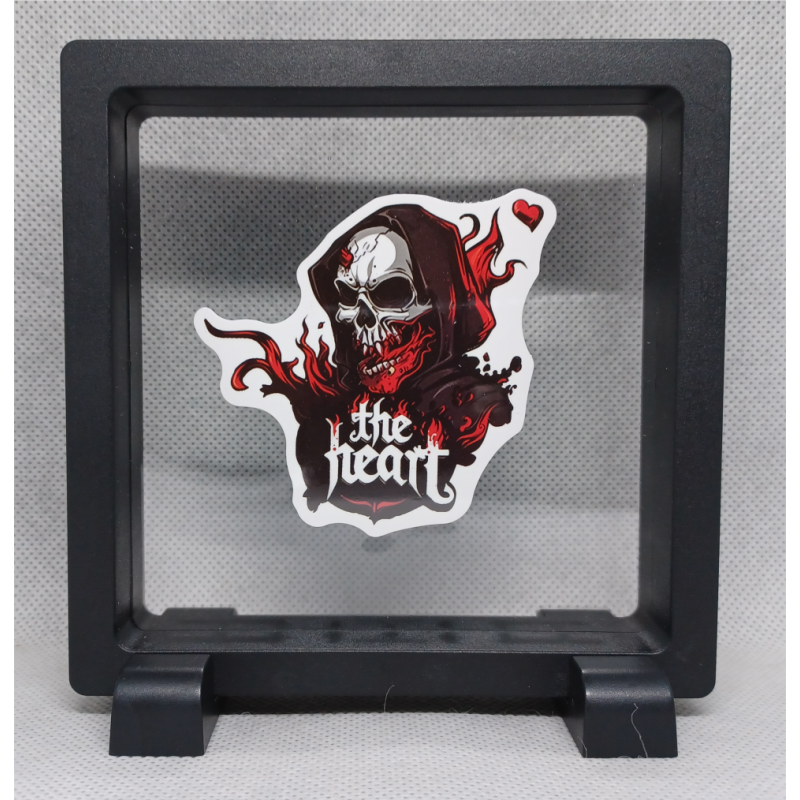 The Dark Heart - Vierkante Zwarte Display 11x11 met nacht sticker