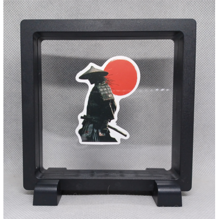 Samurai Klassiek - Vierkante Zwarte Display 11x11 met samurai sticker