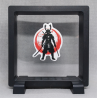 Samurai met zwaarden - Vierkante Zwarte Display 11x11 met samurai sticker