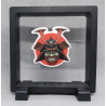 Samurai Masker Rood - Vierkante Zwarte Display 11x11 met samurai sticker