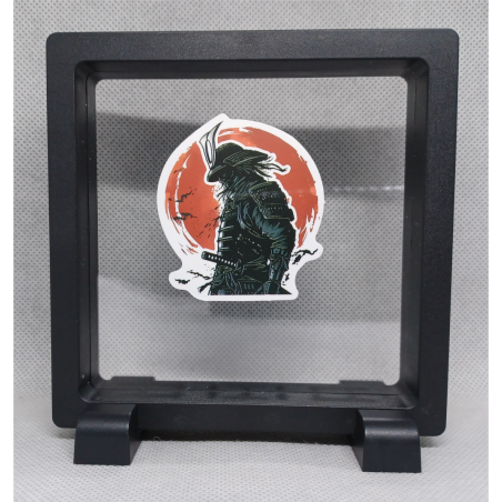 Samurai V - Vierkante Zwarte Display 11x11 met samurai sticker