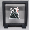 Samurai Achterkant - Vierkante Zwarte Display 11x11 met sticker