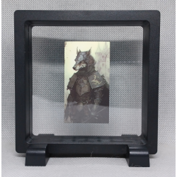 Wolf Soldaat - Vierkante Zwarte Display 11x11 met sticker