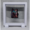 Space Poes - Vierkante Witte Display 11x11 met kleuren sticker