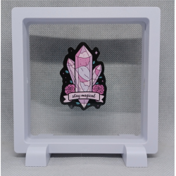 Stay Magical - Vierkante Witte Display 11x11 met roze magie sticker