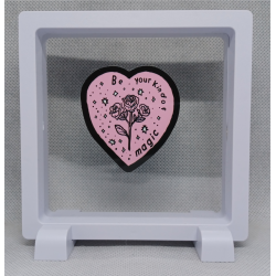 Be Magic - Vierkante Witte Display 11x11 met roze magie sticker