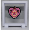 Vurig Hart - Vierkante Witte Display 11x11 met roze magie sticker