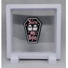 You`re my boo - Vierkante Witte Display 11x11 met roze magie sticker